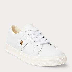 RAPLH LAUREN LEATHER SNEAKER - NEW/Never Worn